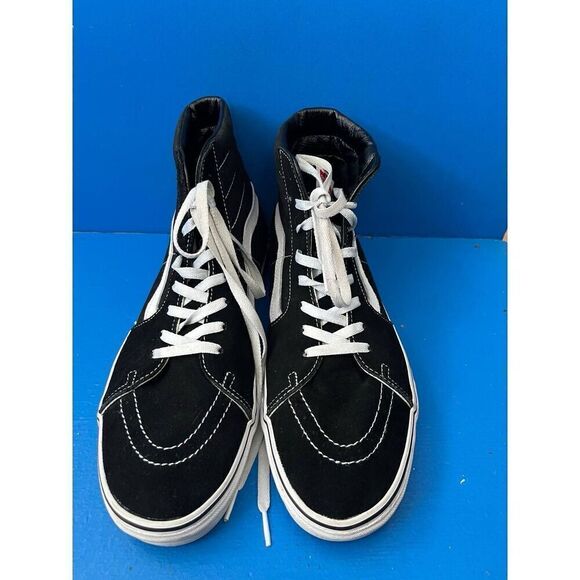 VANS Men's size 13 Nice BLACK HIGH-TOPS SUEDE Shoes - Picture 3 of 6
